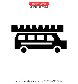 van car icon or logo isolated sign symbol vector illustration - high quality black style vector icons
