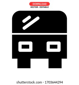 van car icon or logo isolated sign symbol vector illustration - high quality black style vector icons
