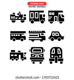 Autosymbol oder -logo einzeln auf Zeichen - Vektorillustration - Kollektion hochwertiger, schwarzer Vektorsymbole
