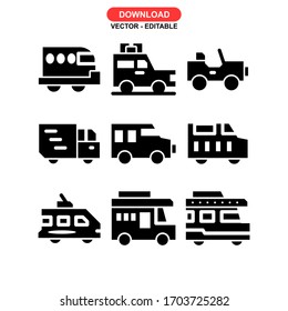 van car icon or logo isolated sign symbol vector illustration - Collection of high quality black style vector icons
