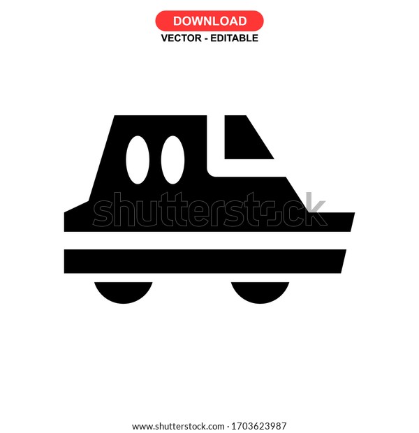 van car icon or logo\
isolated sign symbol vector illustration - high quality black style\
vector icons\
