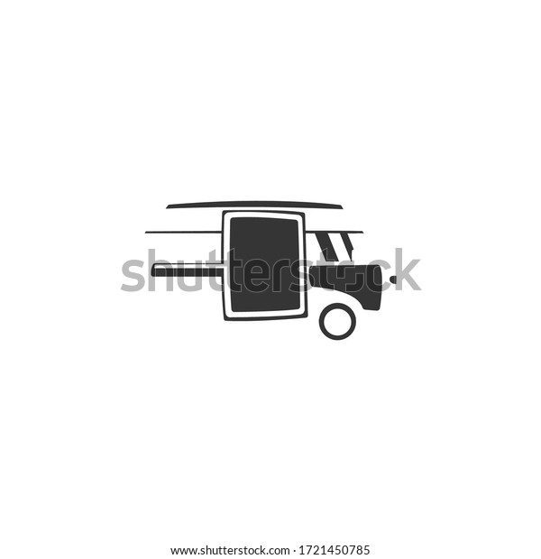 van car\
logo icon design with simple line art\
style