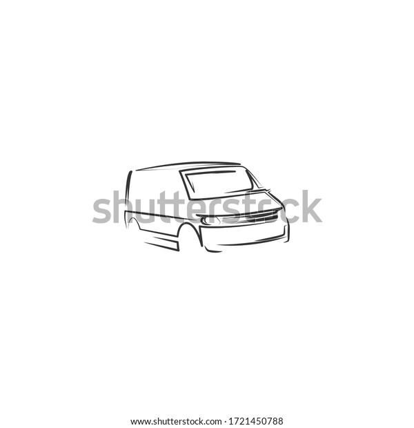 van car\
logo icon design with simple line art\
style