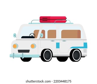 Kleinwagen und Koffer für Fahrten Symbol