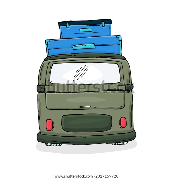 Van Car Vector Illustration Hand Drawn Stock Vector (Royalty Free ...