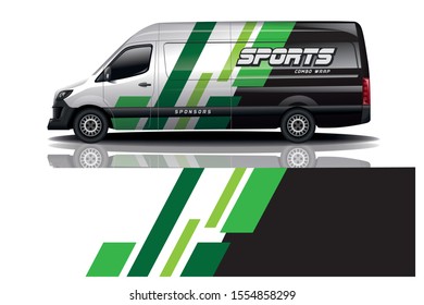 Van car Wrap design for company eps 10
