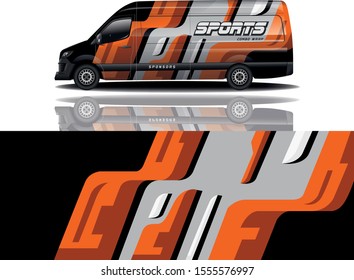 Van car Wrap design for company,eps 10 vector