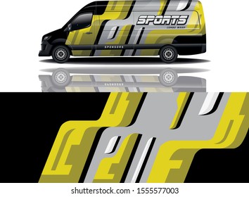 Van car Wrap design for company,eps 10 vector