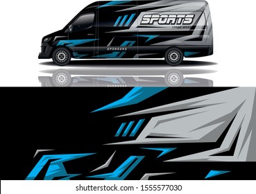 Van car Wrap design for company,eps 10 vector