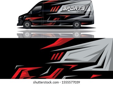 Van car Wrap design for company,eps 10 vector