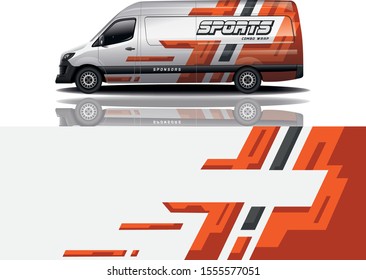 Van car Wrap design for company,eps 10 vector