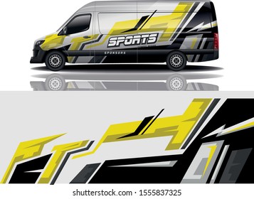 Van car Wrap design for company,vector eps 10