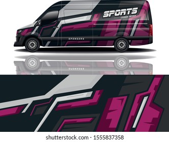 Van car Wrap design for company,vector eps 10