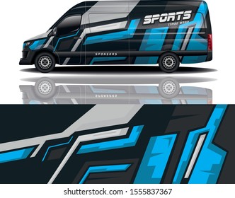 Van car Wrap design for company,vector eps 10