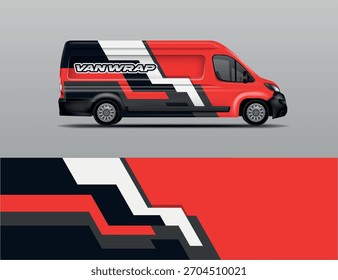 Van car wrap design vector