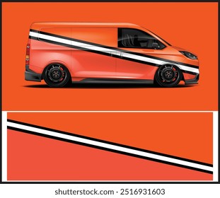 Van Car wrap graphics Orage Coular Desing