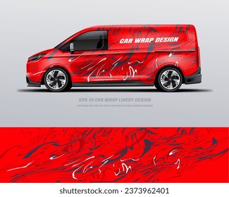 Van Car Wrap Livery Design. Pasos de archivo imprimibles 10