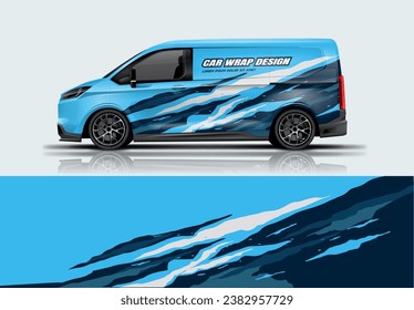 Diseño de envolvimiento Van Car. Diseño universal de envolvimiento para auto para camioneta media.