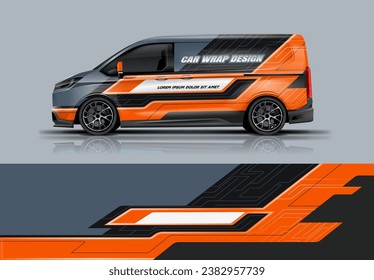 Van Car wrap livery design. Universal car wrap livery design for medium van.