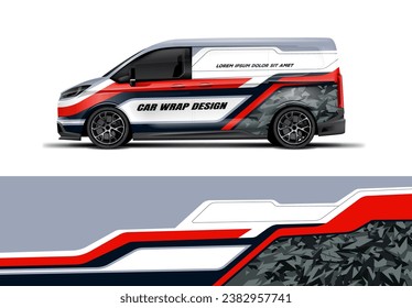 Diseño de envolvimiento Van Car. Diseño universal de envolvimiento para auto para camioneta media.