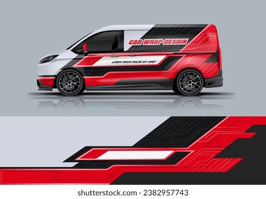 Diseño de envolvimiento Van Car. Diseño universal de envolvimiento para auto para camioneta media.