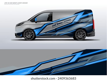 diseño de livery de envoltura de coche de van Car