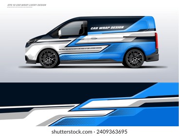 diseño de livery de envoltura de coche de van Car