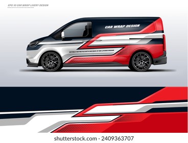 diseño de livery de envoltura de coche de van Car