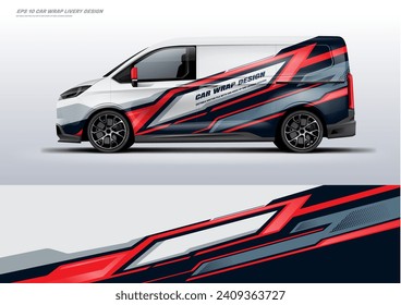 diseño de livery de envoltura de coche de van Car