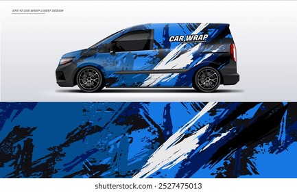 Van Car wrap Vector de diseño de librea eps 10 Vector de archivo imprimible