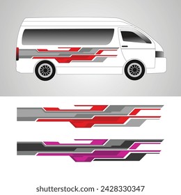 van car wrap sticker design vector