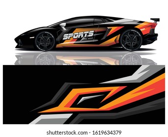 Van car wrapping decal design