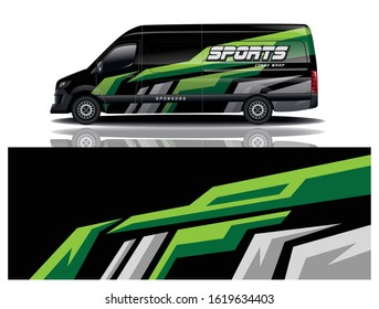Van car wrapping decal design