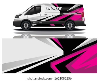 Van car wrapping decal design