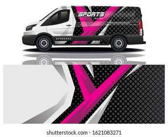 Van car wrapping decal design