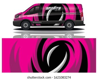 Van car wrapping decal design