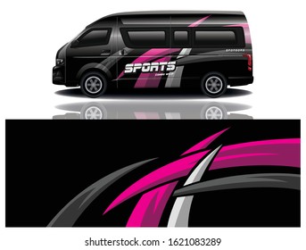 Van car wrapping decal design