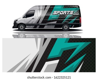 Van car wrapping decal design