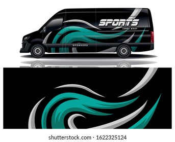 Van car wrapping decal design