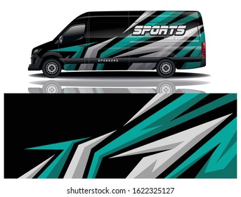 Van car wrapping decal design