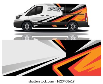 Van car wrapping decal design