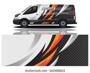 Van car wrapping decal design
