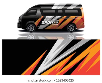 Van car wrapping decal design