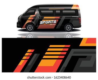 Van car wrapping decal design
