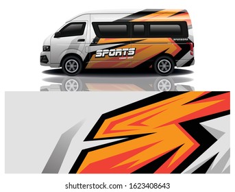 Van car wrapping decal design