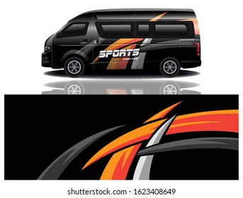 Van car wrapping decal design