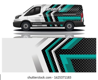 Van car wrapping decal design