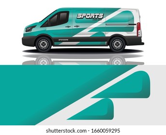 Van car wrapping decal design