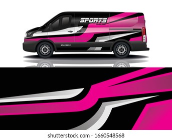 Van car wrapping decal design
