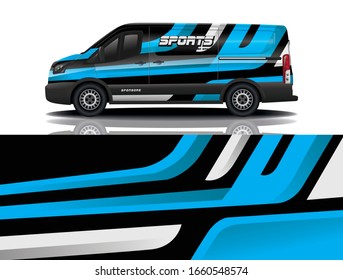 Van car wrapping decal design